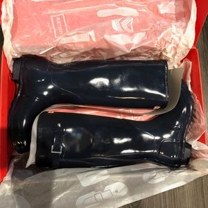 Hunter Rain Boots Tall Gloss (Navy)